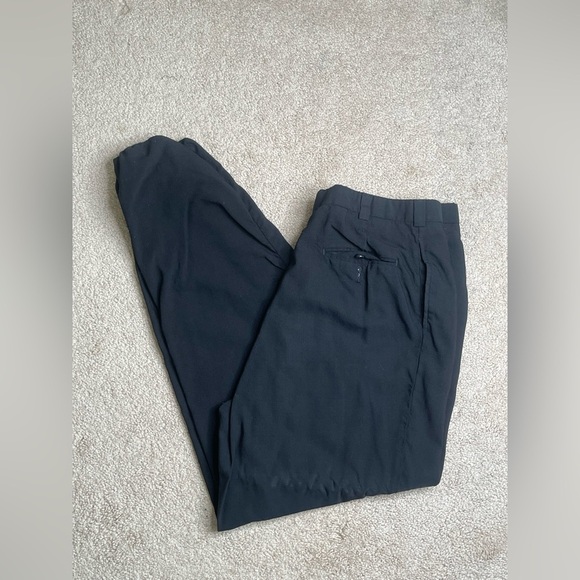 Black Dress Pants Smooth Cotton Blend - Picture 1 of 6